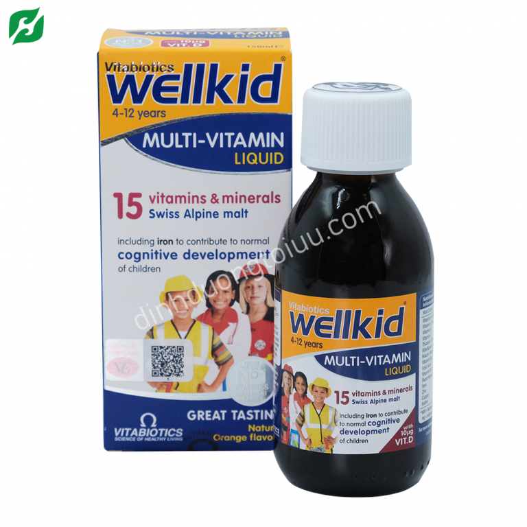 Wellkid Multivitamin Liquid Siro bổ sung khoáng chất cần thiết cho