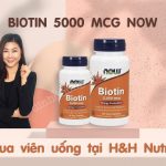 Biotin 5000 mcg Now – Viên uống đẹp da, tóc, móng, ổn định đường huyết