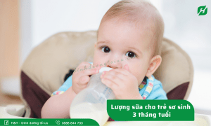 Lượng sữa cho trẻ sơ sinh 3 tháng tuổi