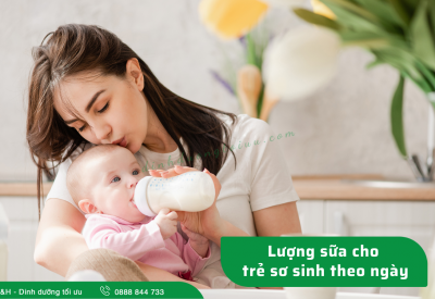 Lượng sữa cho trẻ sơ sinh theo ngày là bao nhiêu?