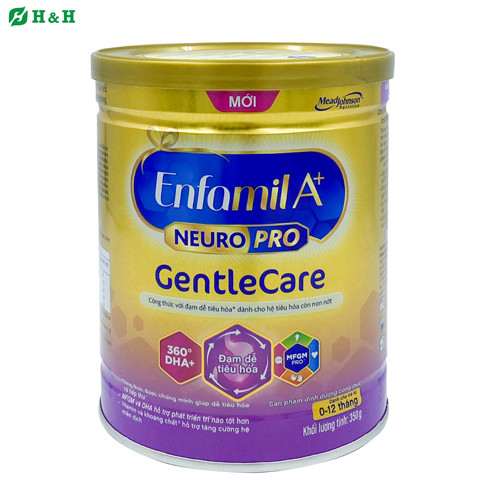 Sữa Enfamil A+ Gentle Care Infant Formula cho bé 0-12 tháng (350g) – Hỗ trợ phát triển não bộ, hệ tiêu hoá