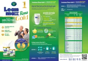 Sữa Lean Max Rena Gold 1 – Dinh dưỡng giảm protein, cân bằng điện giải cho người suy thận, chưa lọc thận