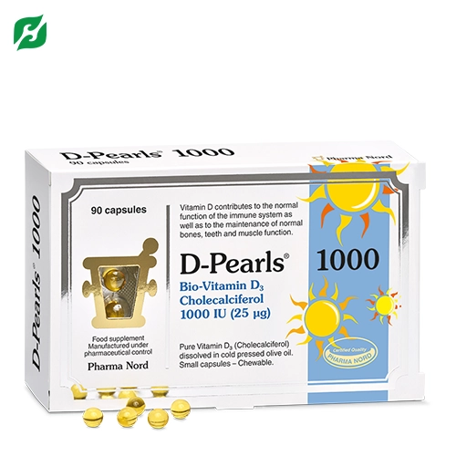 Viên uống D-Pearls Vitamin D3 1000IU hỗ trợ răng, xương, cơ hệ thống miễn dịch